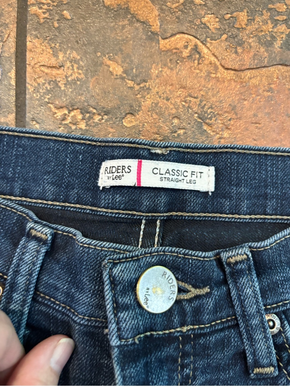 $3 SALE Lee Women's Dark Blue Straight Leg Jeans - Picture 3 of 5